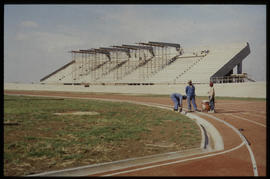 Bapsfontein, December 1982. Sports complex at Sentrarand marshalling yard. [T Robberts]