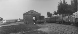 Tulbagh Road, 1895. Train next to locomotive shed looking north. (EH Short)