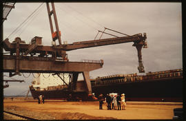 Richards Bay, 1976. Coal loading facility at Richards.Bay Harbour.