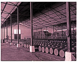 Paarl, 1947. KWV wine barrels for export.