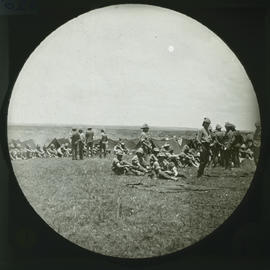 Soldiers on veld during Anglo-Boer War.