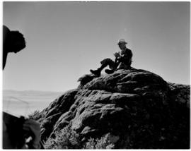 Cape Town, 21 April 1947. Prime Minister JC Smuts on top of Table Mountain.