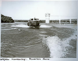 "Kimberley district, 1956. Boating on Vaal River at Riverton."