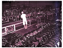Springs, 1954. Bicycle factory interior.