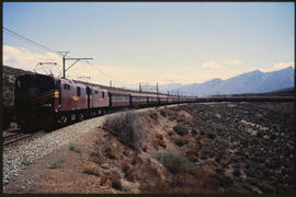 De Doorns district, 1983. Trans-Karoo Express in the Hex River Valley.
