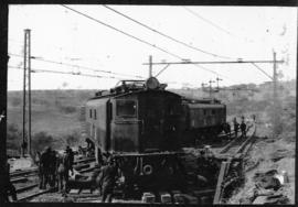 Estcourt district, 8 August 1925. Derailment at New Formosa when front of train stayed on the mai...