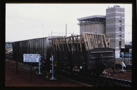 Bapsfontein, December 1982. SAR wagons on the hump at Sentrarand marshalling yard. [T Robberts]