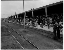 Burgersdorp, 6 March 1947. Crowd at station awaiting the arrival of the Royal Train.