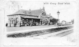 Heidelberg. Railway station. (Publisher Sallo Epstein & Co, Durban)