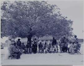
Tribal Khotla council gathering under a tree.
