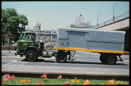 
SAR No B17286 truck with trailer in city.
