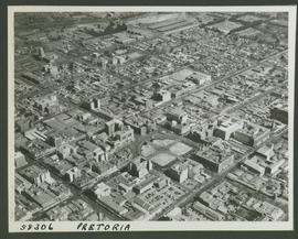 Pretoria, 1951. Aerial view of city centre.