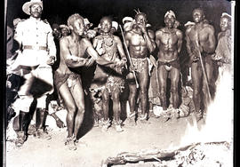 Windhoek district, Namibia, 1937. Tribal fire dance.