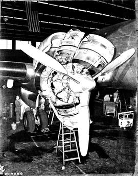 
Lockheed Constellation propeller. Note the reference number F-7006 which is a Lockheed factory p...