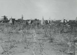 Upington district, 1914/15. Construction camp for the Prieska-Kalkfontein line.