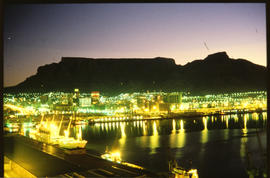 Cape Town. Table Bay Harbour at night.