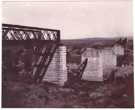 Circa 1900. Anglo-Boer War. Vet River bridge from the north.