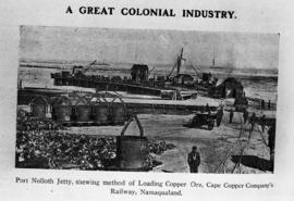 Port Nolloth. Loading copper ore at jetty.