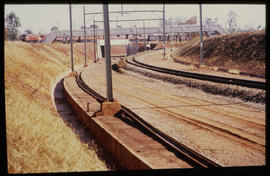 Bapsfontein, August 1982. Railway line to Sentrarand marshalling yard. [T Robberts]