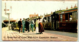 Cape Town. Departure of Cape Mail from Cape Town railway station.