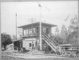 Johannesburg. Signal cabin at Jeppe. (Collection on signalling equipment)