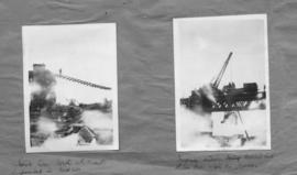 Cookhouse district, January 1932. Two photographs of damage at Ripon Bridge over the Little Fish ...