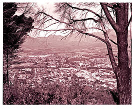Paarl, 1973. Town view from Mountain Drive.