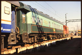 February 1995. SAR coach with 'Conserving a Vanishing Way of Life' on the side.