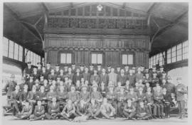 Johannesburg. Sir Thomas Price, General Manager CSAR, with large group of Johannesburg station st...