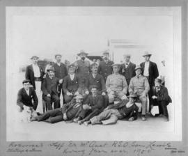 Rosmead, 1900. Stationmaster McQurt and staff. (McKenzie and Brown, Middelburg, Cape)