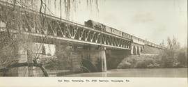 Vereeniging, October 1957. Passenger train crossing the Vaal River.