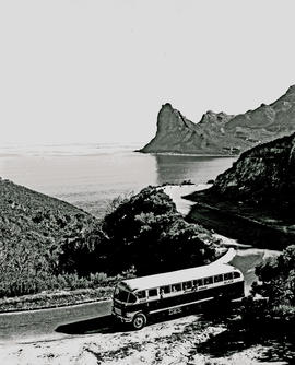 Cape Town, 1957. SAR Canadian Brill bus near Hout Bay.