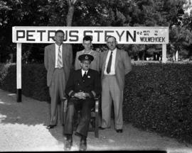 Petrus Steyn, February 1960. Stationmaster and staff.