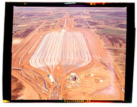 Bapsfontein, October 1981. Aerial view of construction at Sentrarand. [J Etsebeth]