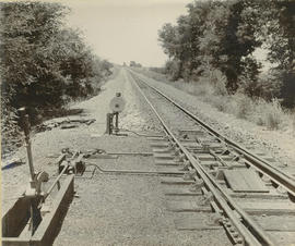 Set of points on single track railway line.