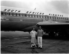 Johannesburg, March 1968. Jan Smuts Airport. Departure of Contessa de Rodesne and son Dr Rodi.