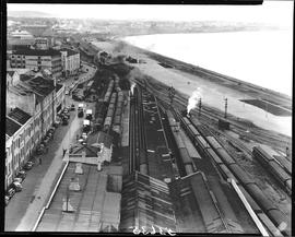 Port Elizabeth, 1948. Railway station viewed from the Campanile.