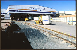 Johannesburg, 1989. Kaserne container handling depot.