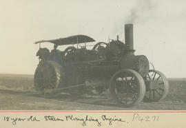 Steam ploughing engine, 18 years old.