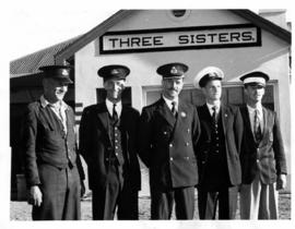 Three Sisters. Stationmaster Lourens and staff.