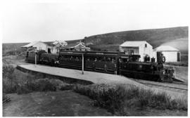 Botha's Hill, circa 1884. The Pietermaritzburg train in station, hauled by NGR Kitson and Stephen...