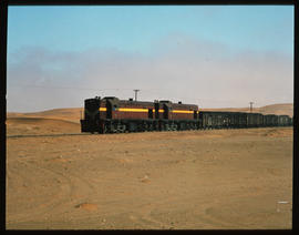 South-West Africa, 1971. Two SAR Class 32-000's with goods train.