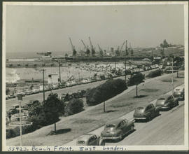 East London, 1949. Beachfront with cranes in background.