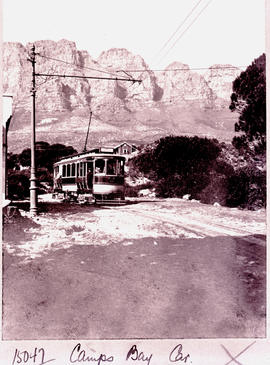 Cape Town. Tramcar in Camps Bay.