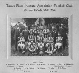 Touws River, 1922. Touws River Institute Association Football Club, winners Seale Cup.