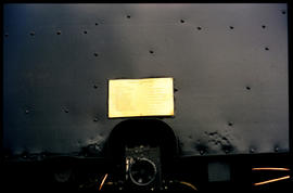 January 1991. Locomotive side plate indicating 'Mechanical Lubricator Feeds'.