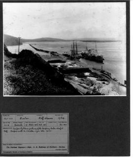 Durban, 15 October 1902. Reclamation of land on the Bluff side of Durban Harbour. View from the l...