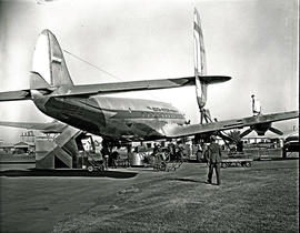 Johannesburg, 1952. Palmietfontein airport. SAA Lockheed Constellation ZS-DBS 'Johannesburg'.