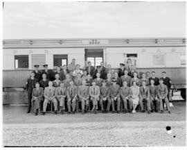 Grove, 1947. The SAR team alongside Pilot Train.