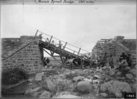 Marais Spruit bridge. Damaged during wartime.